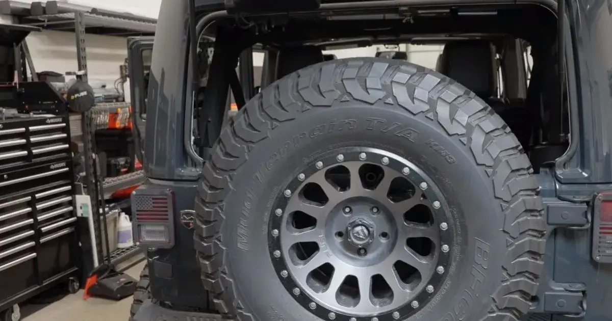 Jeep Backup Camera in middle of Spare Tire