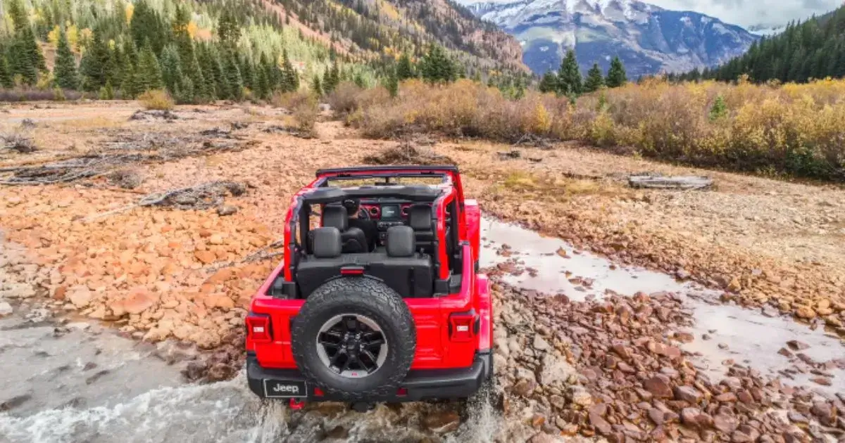 Jeep Wrangler in offroad
