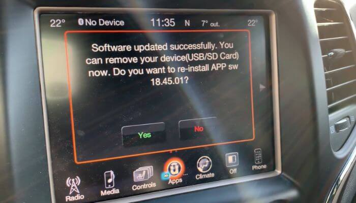 Jeep Cherokee Uconnect Software Update