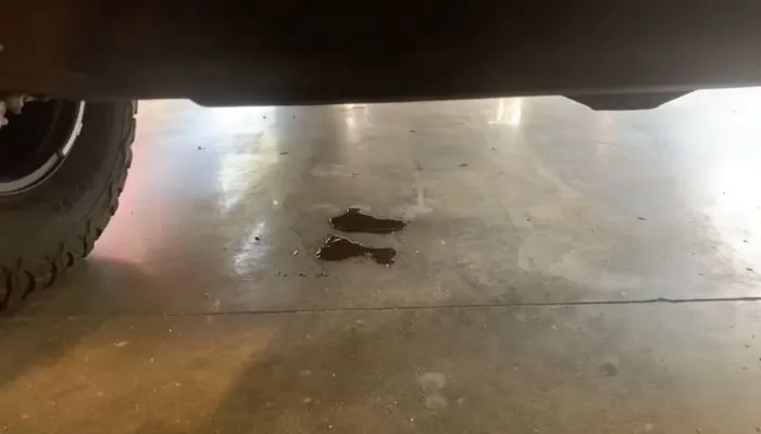 Coolant Pool Under The Vehicle
